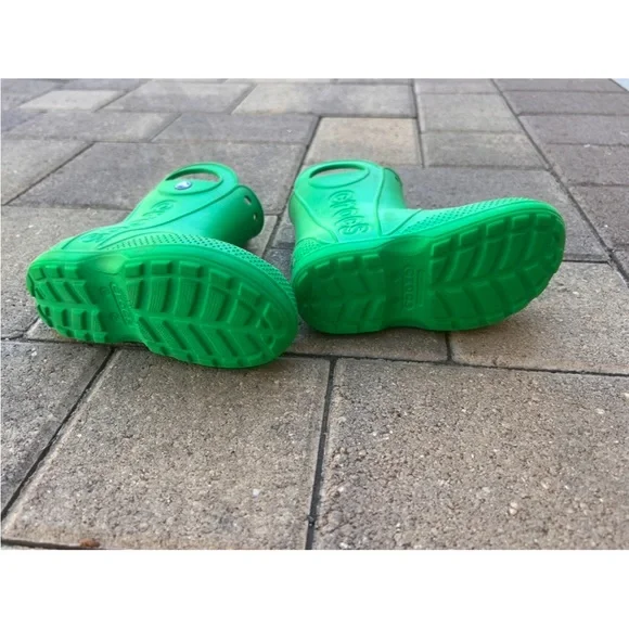 CROCS Green Rain & Snow Boots Waterproof Pull-On - Picture 9 of 9
